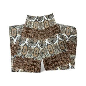 Bohemian Patterned Wide-Leg Pants